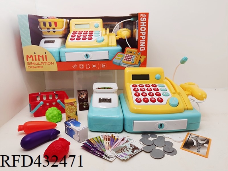 CASH REGISTER WITH WEIGHING PAN
