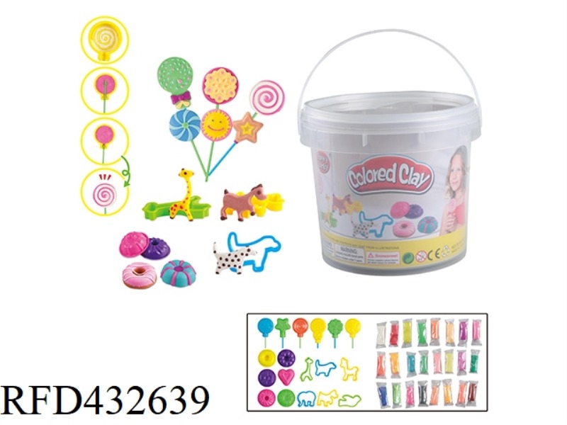 LOLLIPOP DONUT ANIMAL PLUS 24 COLOR MUD