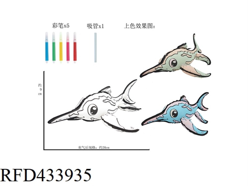 DIY HAND PAINTED BIG EYED ICHTHYOSAUR