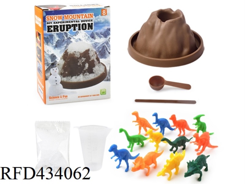 SNOW MOUNTAIN ERUPTION WITH DINOSAUR