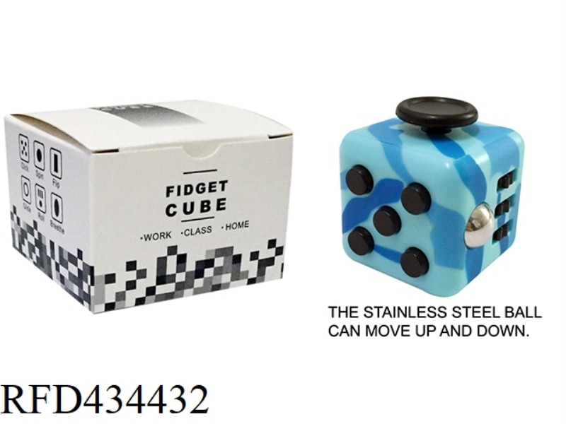 FIDGET CUBE UNPACK RUBIK'S CUBE (CAMOUFLAGE BLUE EDITION)