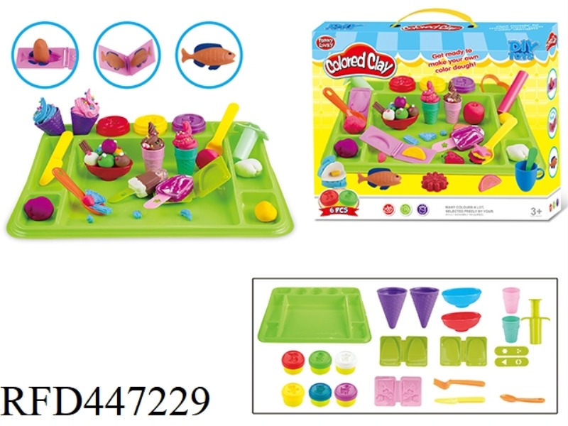 ICE CREAM POPSICLE SQUARE PLATE COLOR MUD
