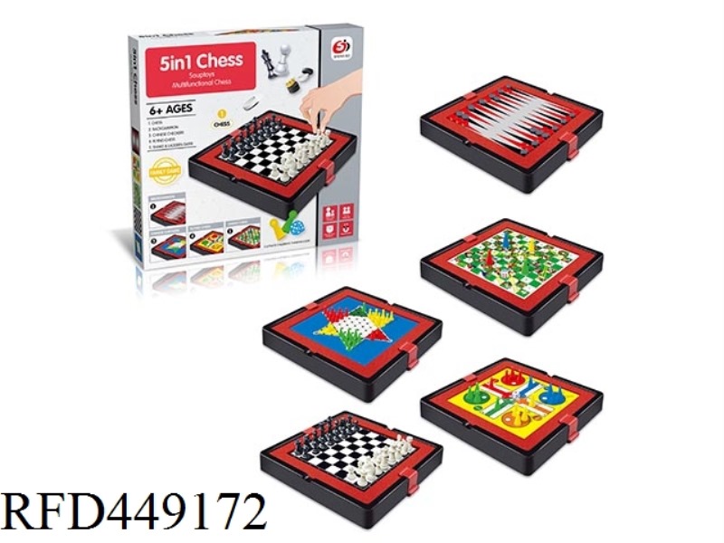 FIVE IN ONE CHESSBOARD