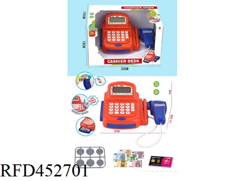 KEY DIGITAL COUNTING CASH REGISTER WITH COINS