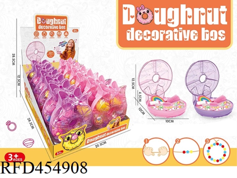 DIY BEADED DONUTS (2 COLOR MIX) 12PCS