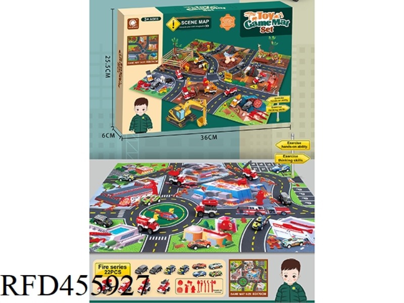 FIRE ENGINE GAME MAT SET (22 PIECE SET)
