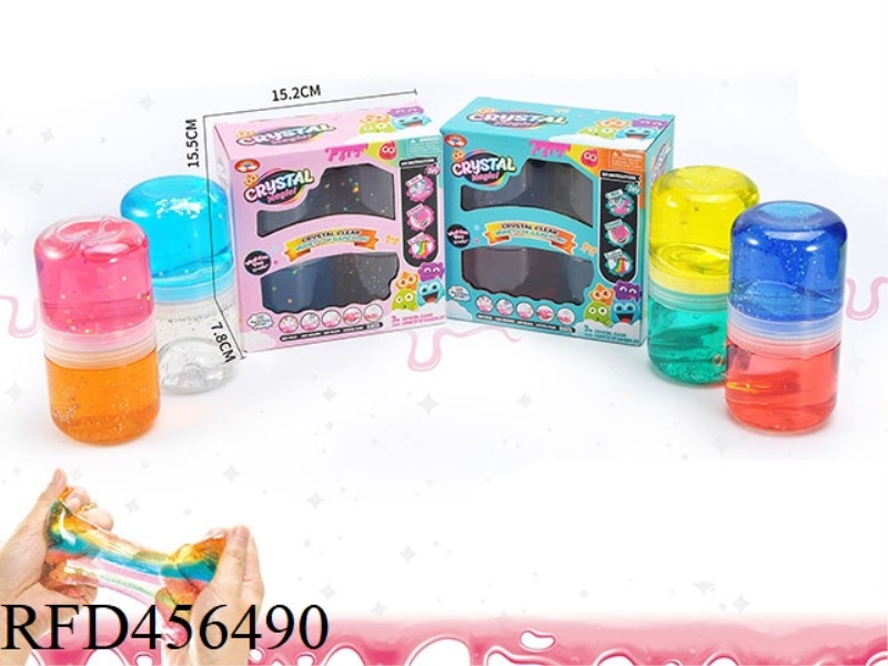 SLIM BRIGHT POWDER + SEQUIN DOUBLE BOTTLE WINDOW BOX CRYSTAL MUD