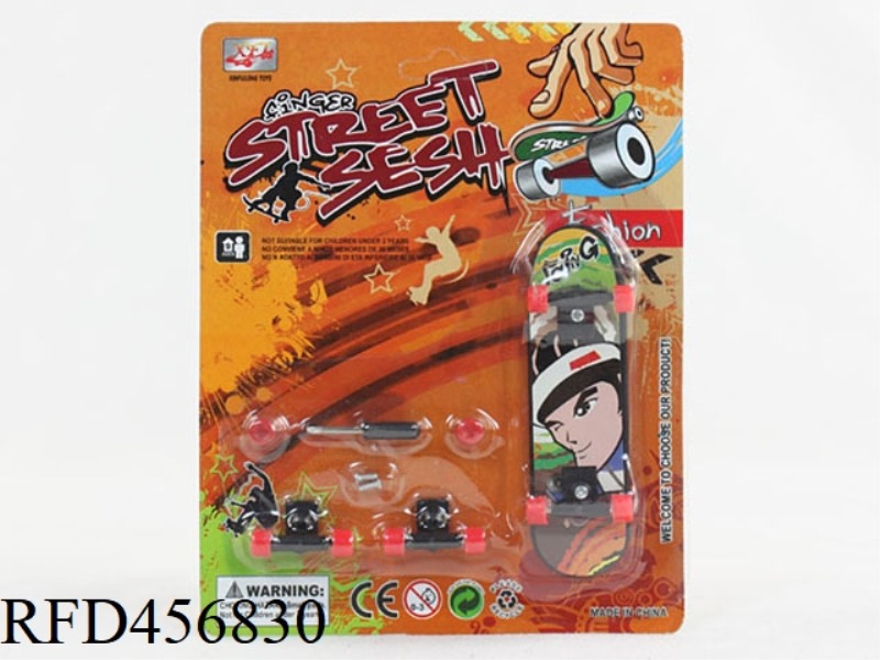 CARTOON SIGN FINGER SKATEBOARD