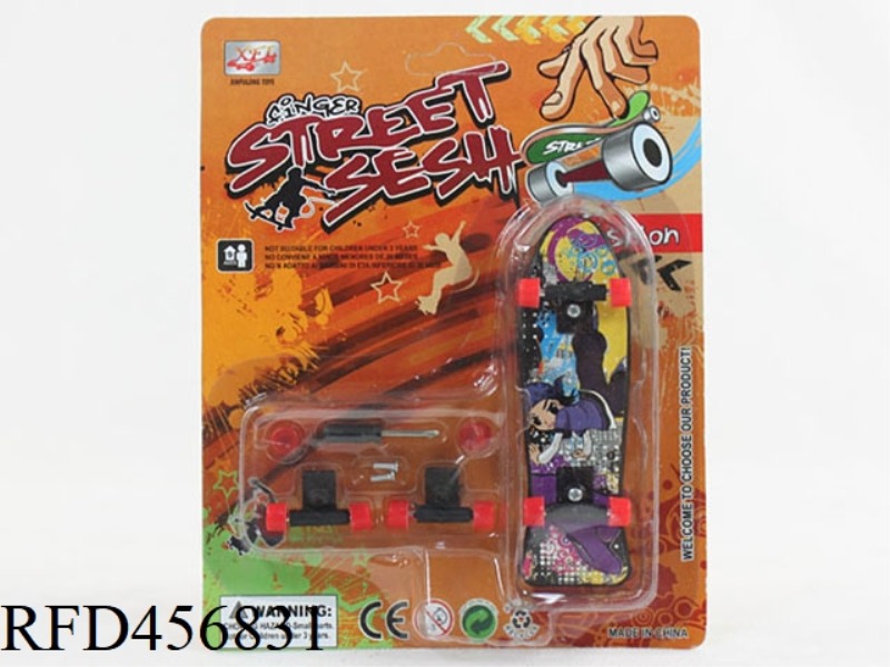 CARTOON SIGN FINGER SKATEBOARD
