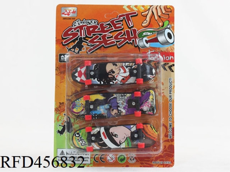 CARTOON SIGN FINGER SKATEBOARD
