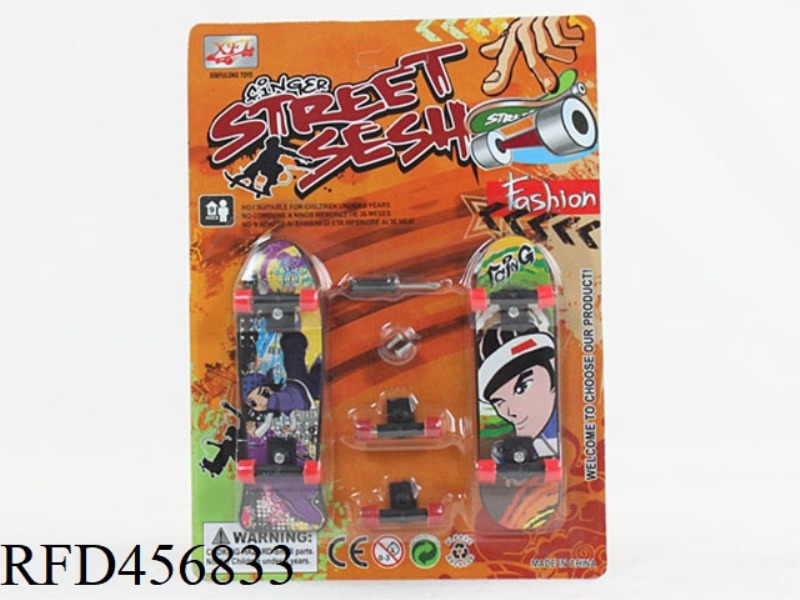 CARTOON SIGN FINGER SKATEBOARD