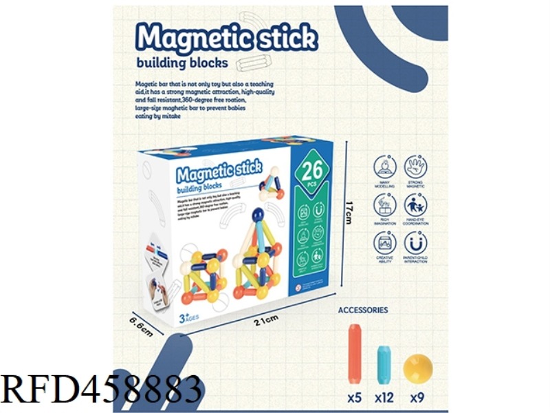 PUZZLE ASSEMBLED MAGNETIC BAR (26PCS)