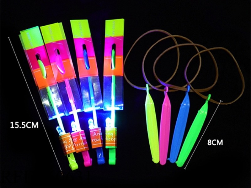 GLOWING STRAIGHT HANDLE CATAPULT FLYING ROCKET