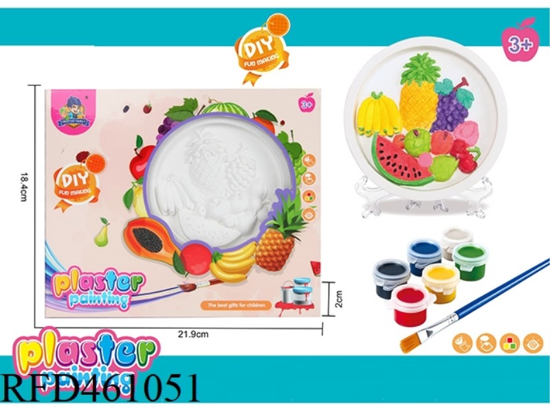 GYPSUM PAINTING - FRUIT MOON CAKE