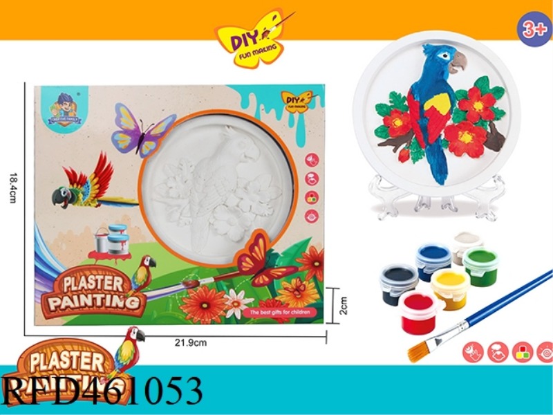 GYPSUM PAINTING PARROT