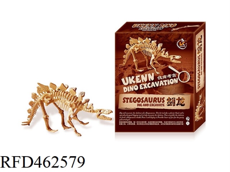 STEGOSAURUS-LARGE ASSEMBLED ARCHAEOLOGY