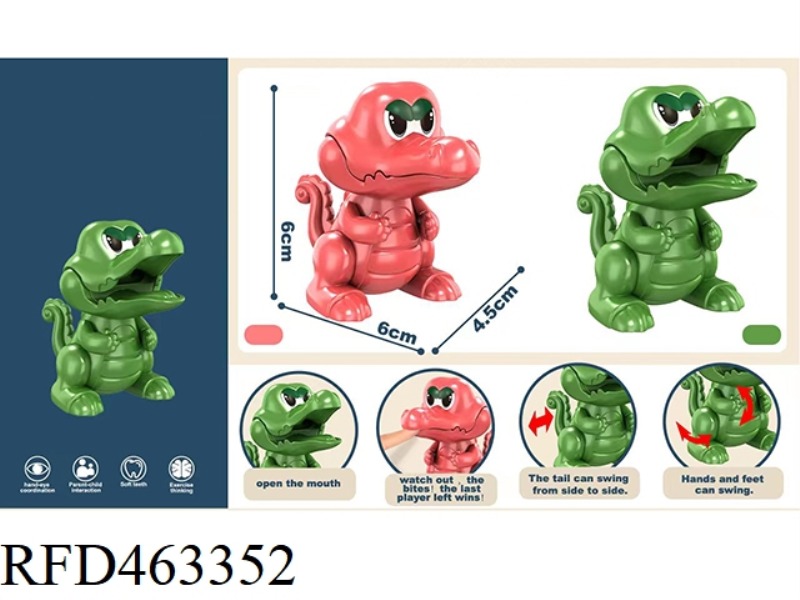 ENGLISH MINI FINGER CLIP CROCODILE GREEN / RED