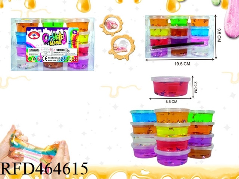 SLIM 12 COLOR CARTOON ANIMAL CRYSTAL MUD