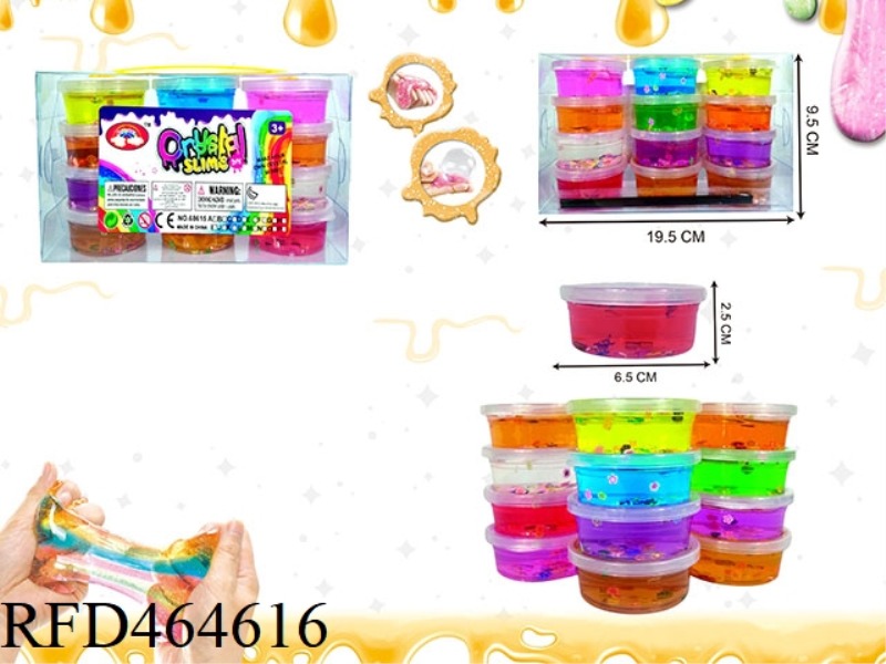 SLIM 12 COLOR FLOWER CRYSTAL MUD