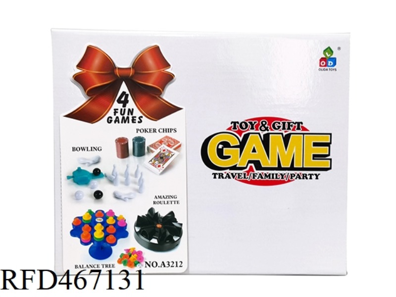 BOARD GAMES 4 IN 1 SET