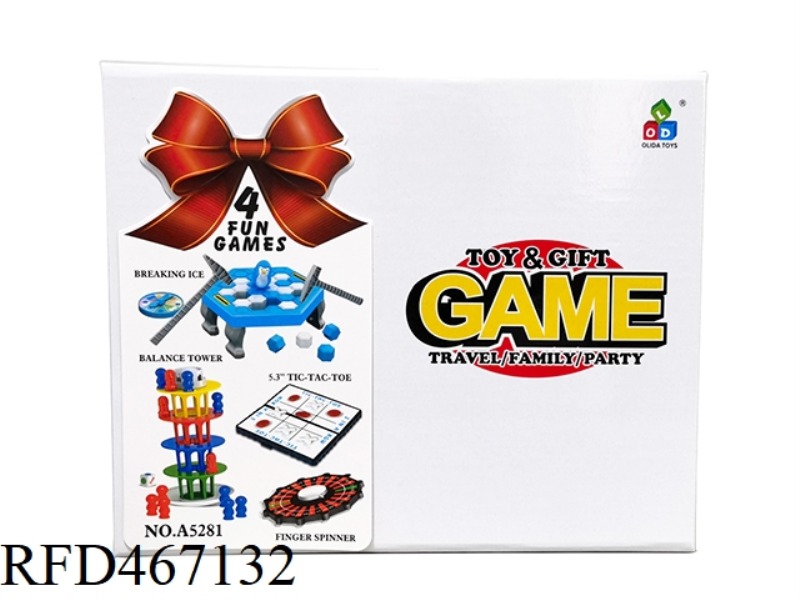 BOARD GAMES 4 IN 1 SET