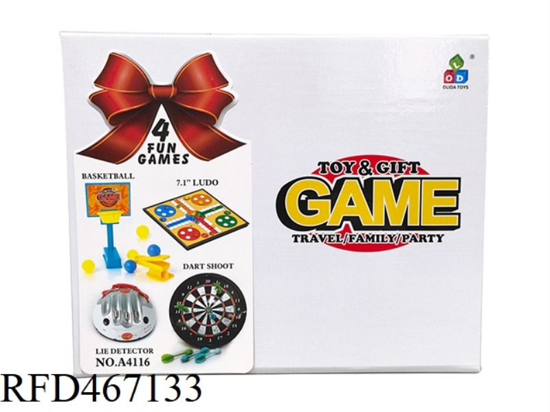 BOARD GAMES 4 IN 1 SET