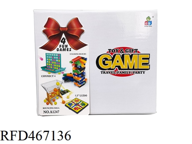 BOARD GAMES 4 IN 1 SET