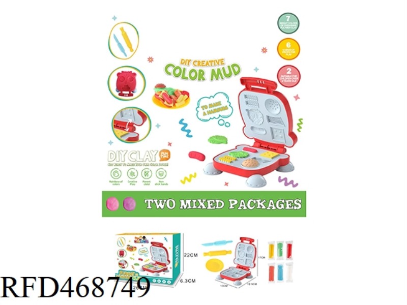 COLORED MUD HAMBURGER SET