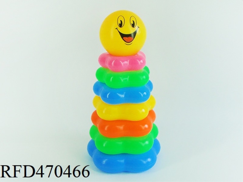 7 LAYERS SMILEY PLUM BLOSSOM RING