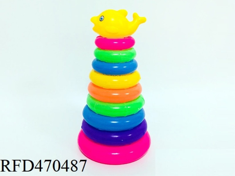 ROUND LETTER 9 LAYER DOLPHIN RING