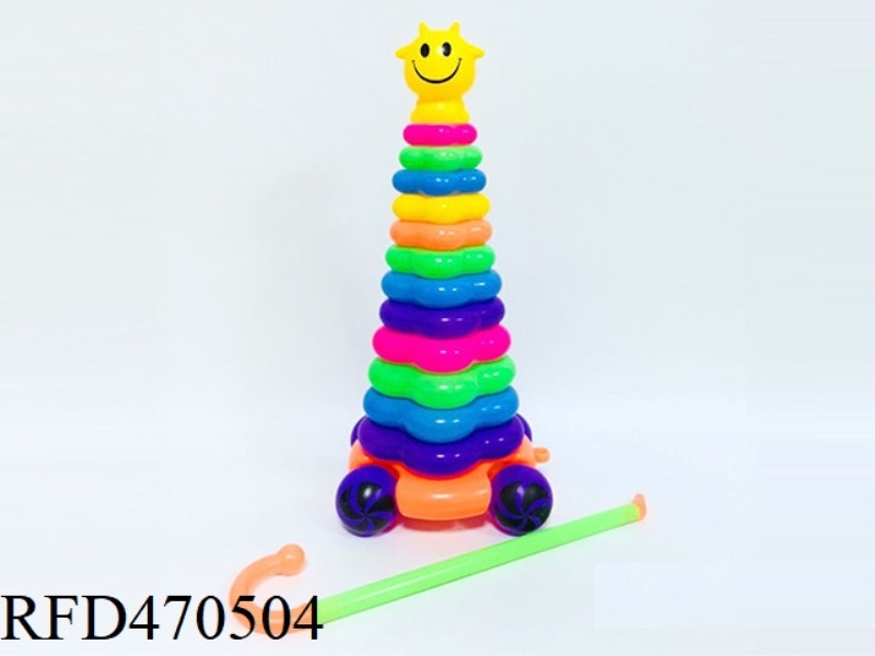 PLUM-SHAPED 13-LAYER SINGLE SMILEY SHEEP CART WHEEL FERRULE