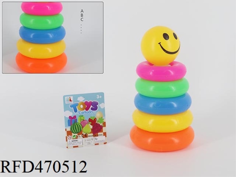 5 LAYER DIGITAL SINGLE SMILEY RING