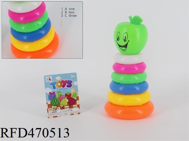 6 LAYER DIGITAL SMILEY APPLE RING