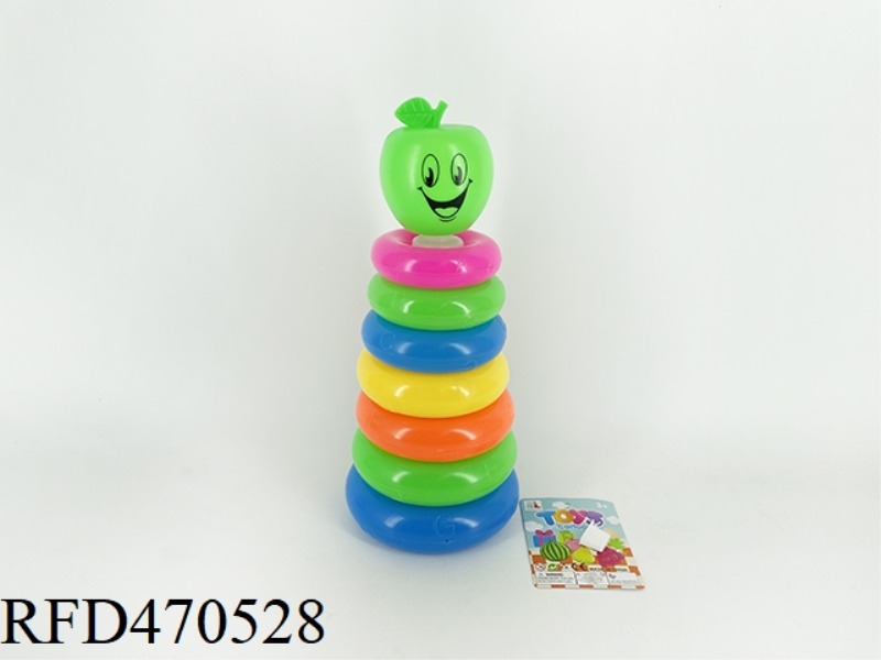 7 LAYERS ENGLISH APPLE SMILEY RING