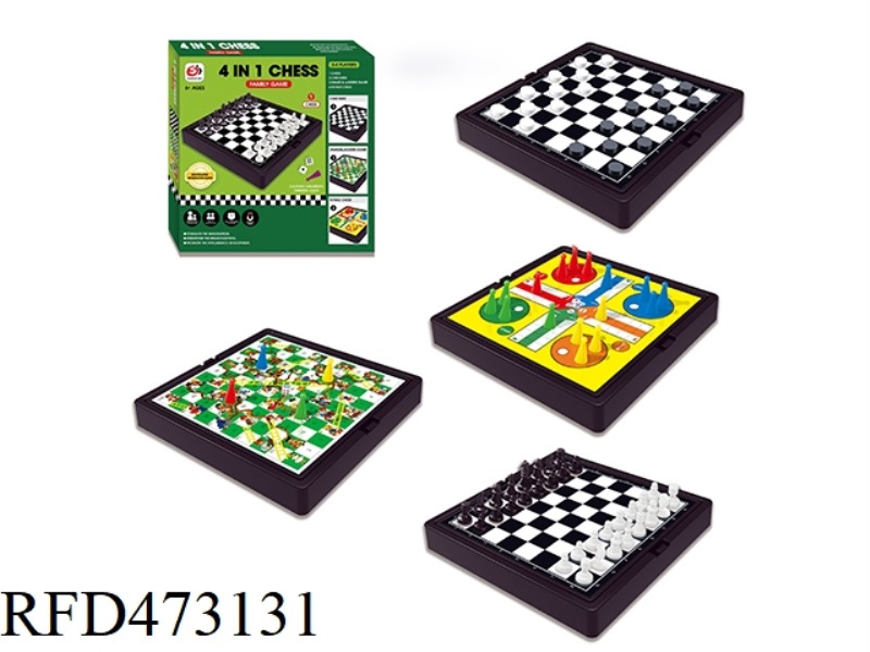 FOUR-IN-ONE CHESSBOARD