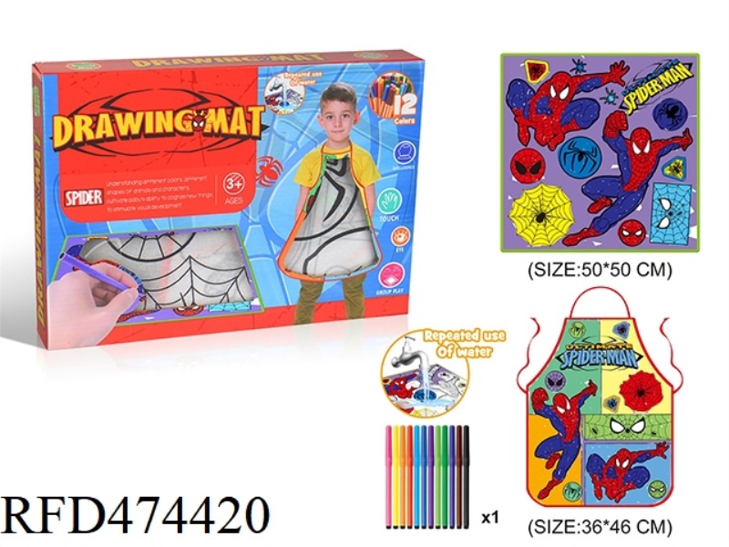 2PCS SPIDERMAN GRAFFITI APRON AND GRAFFITI CLOTH