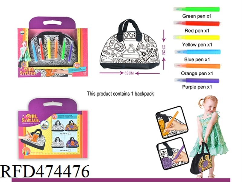 JEWELRY GRAFFITI WASHABLE CHILDREN'S HANDBAG HANDBAG