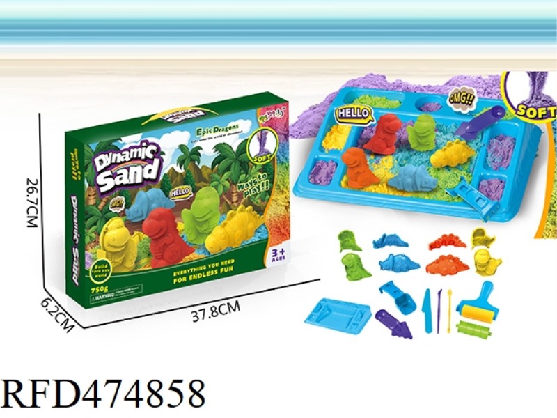 SPACE SAND 3D DINOSAUR SET (750G)