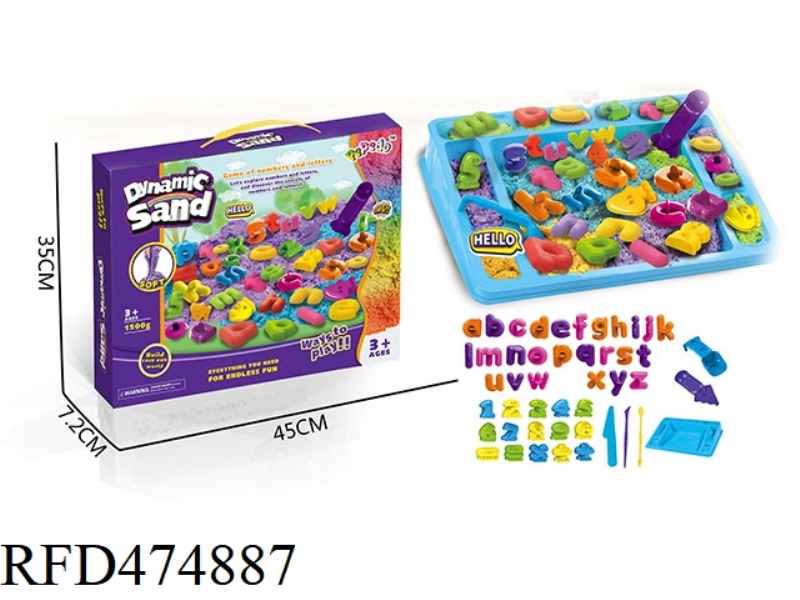 SPACE SAND ENGLISH ALPHABET + NUMBER SYMBOL SET (1500G)