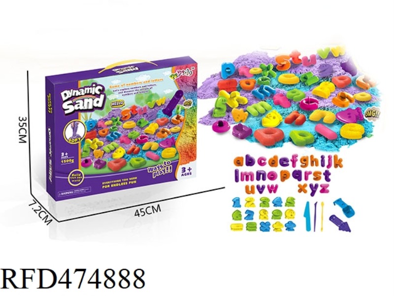 SPACE SAND ENGLISH ALPHABET + NUMBER SYMBOL SET (1500G)