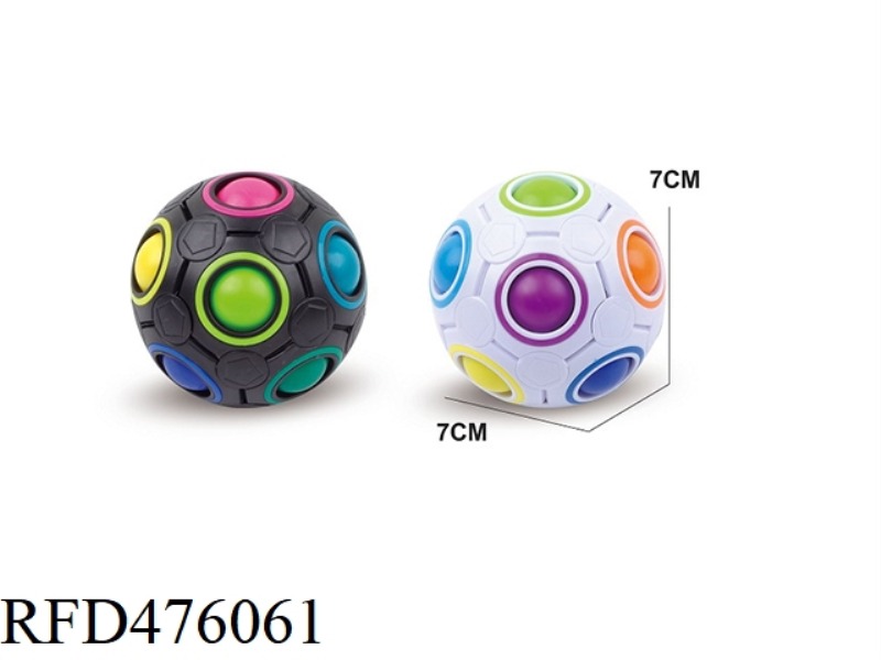 DECOMPRESSION FOOTBALL RAINBOW CUBE (BLACK, WHITE) 2 COLORS MIXED