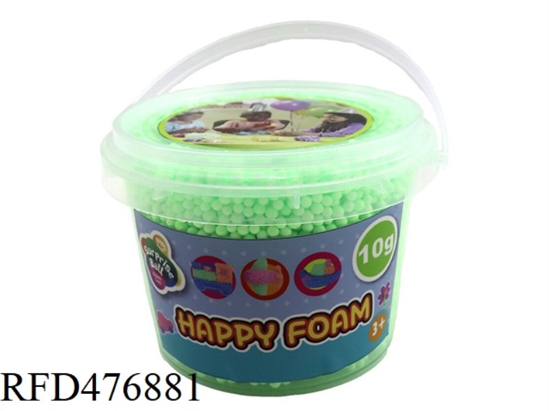 10G FOAM BEADS, 6 COLORS MIXED-PINK/YELLOW/GREEN/PURPLE/ORANGE/BLUE.
