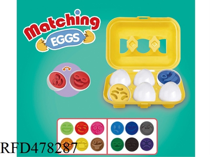 6 EMOJI MATCHING EGGS/2 ASSORTED