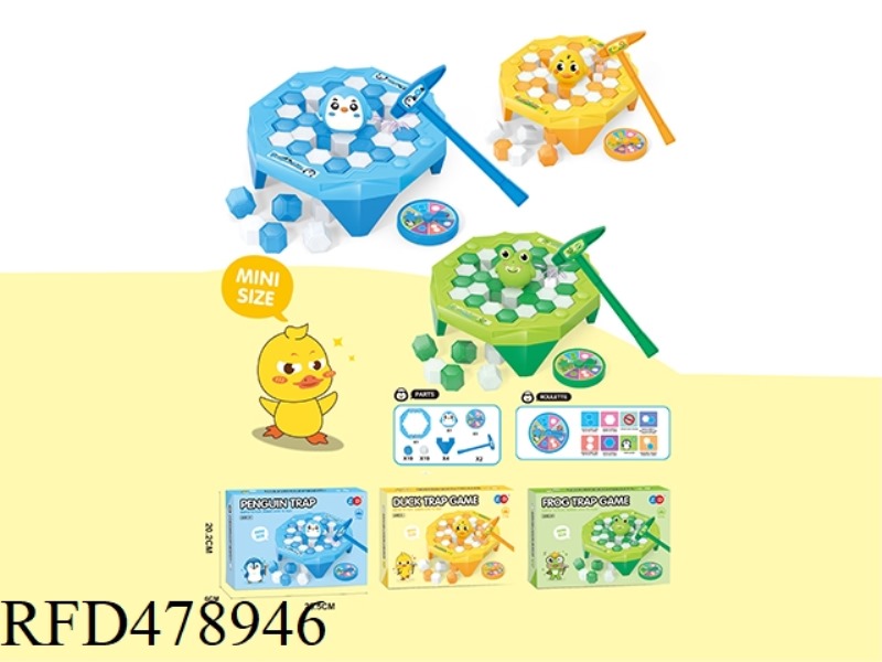 BIG PENGUIN FROG DUCK KNOCKING ICE GAME