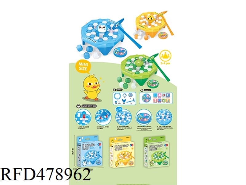 MINI PENGUIN FROG DUCK KNOCK ICE GAME