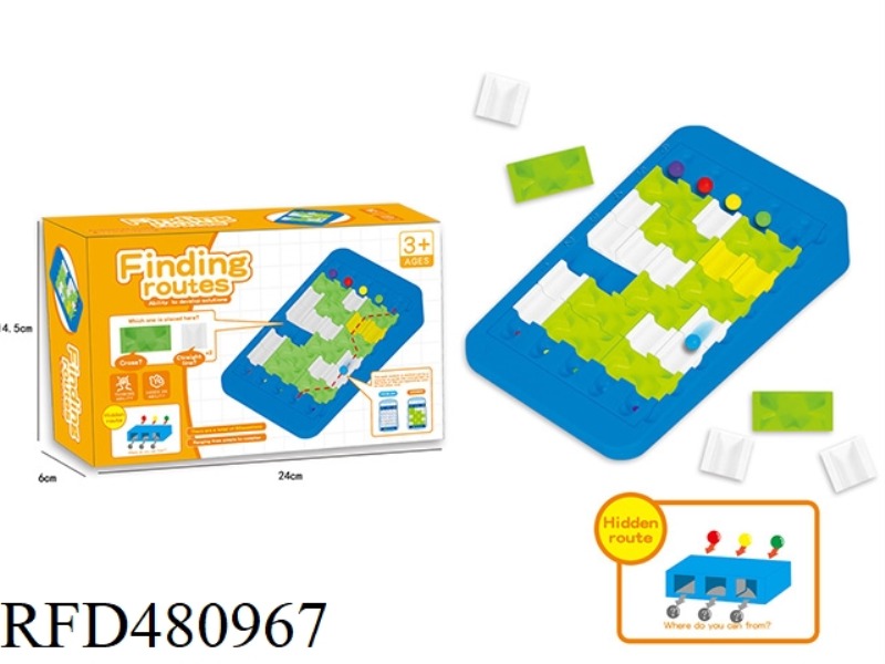 PUZZLE ASSEMBLY TO FIND THE ROUTE