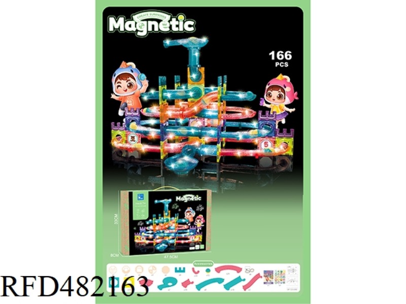 [LIGHTING MODEL] MAGNETIC BLOCK WOLONG (166PCS)