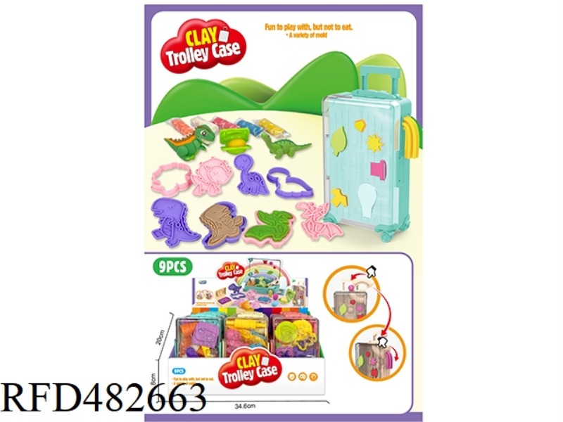 DINOSAUR COLOR MUD SET 9PCS
