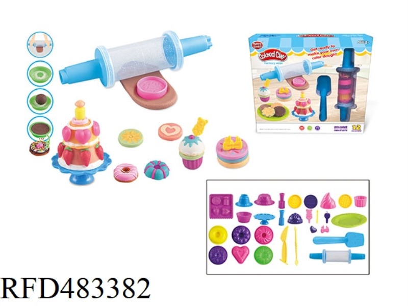 ROLLING PIN PLUS CAKE DONUT COLOR MUD SERIES