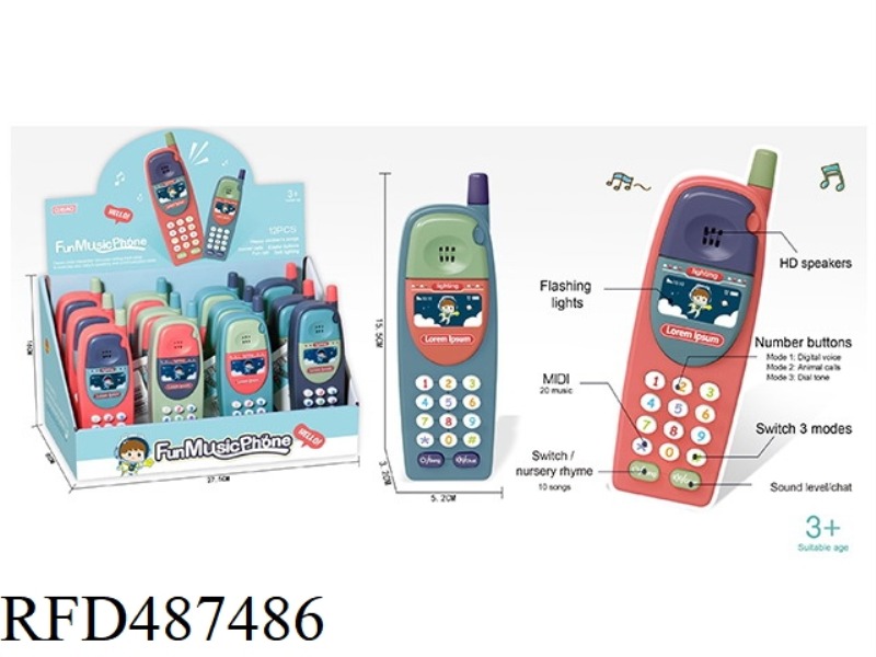 FUN MUSIC MOBILE PHONE (12 PIECES/BOX)